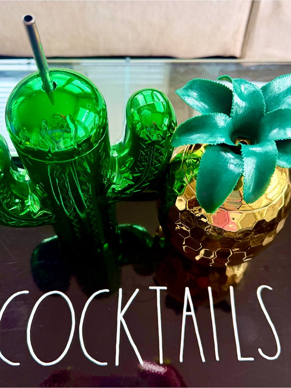 Brand New Tropical Summer Drink Cocktail Tumblers - Set of 2